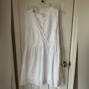 J Crew white eyelet sundress. Size 14